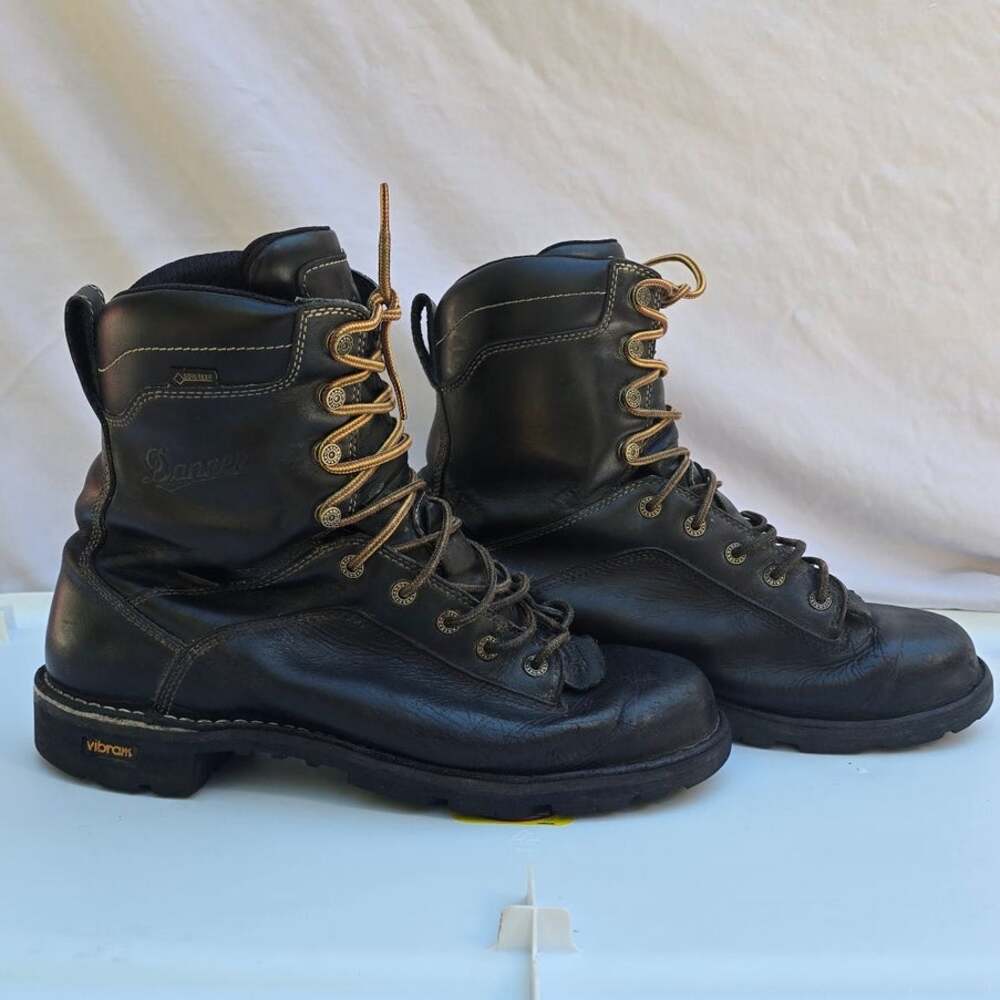 Danner Quarry USA 8 Black Leather Gore-Tex Work Boots 17309 Men Size 13 D